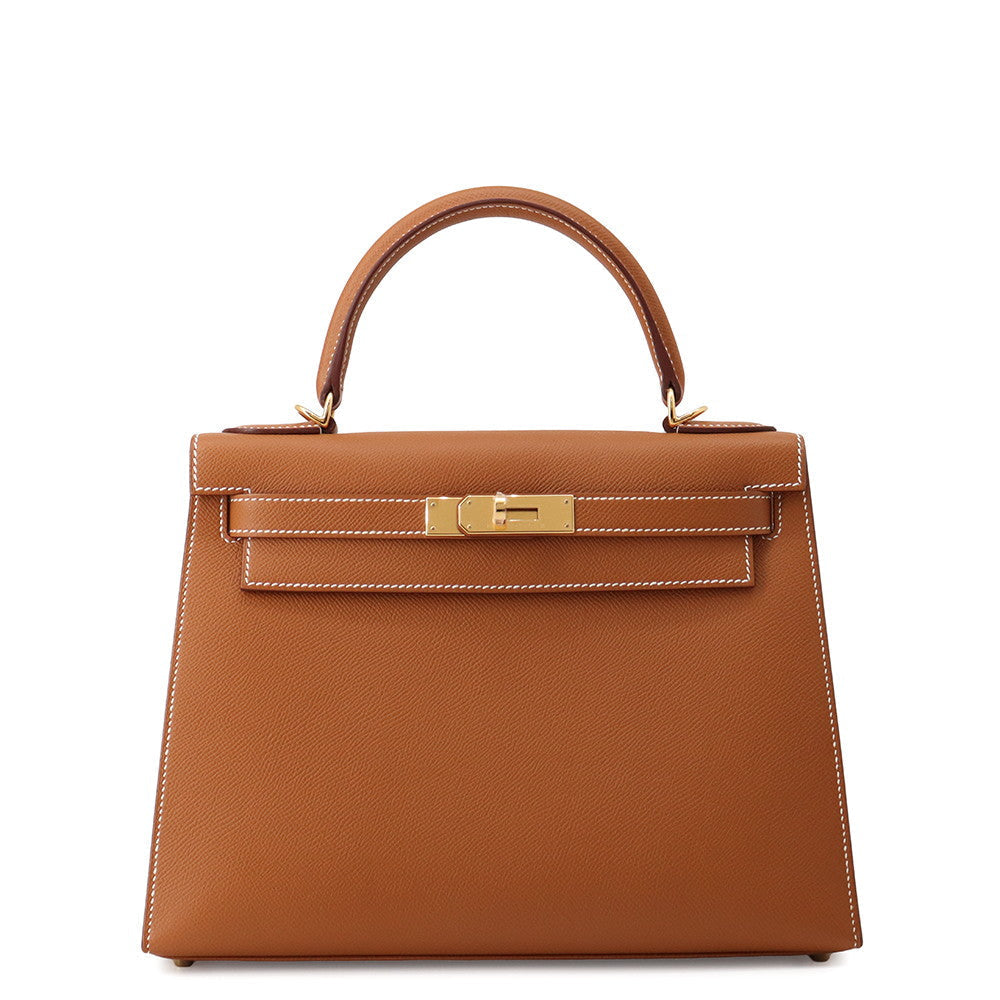 Hermès Kelly 28 Sellier in Gold Epsom Leather with Gold Hardware