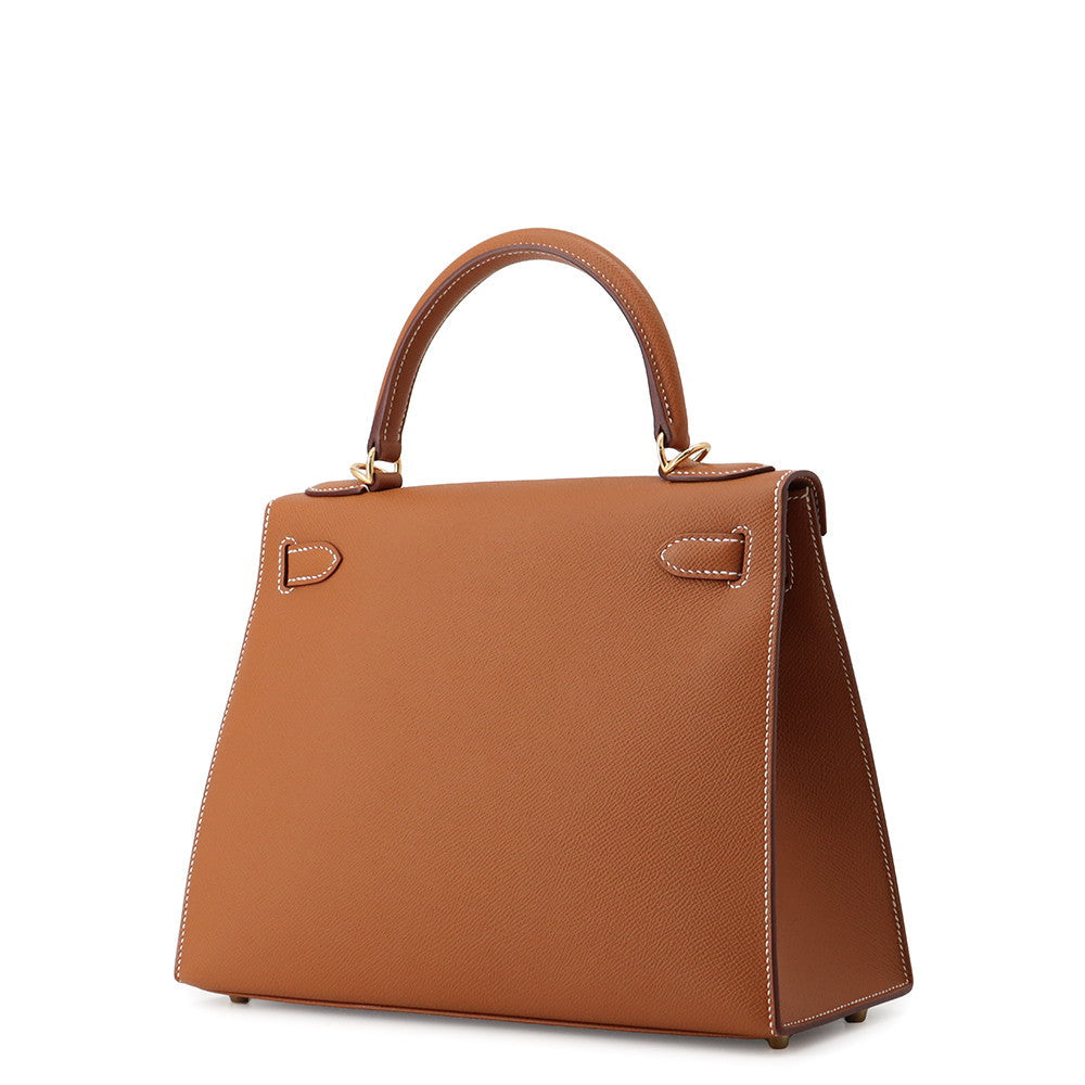 Hermès Kelly 28 Sellier in Gold Epsom Leather with Gold Hardware