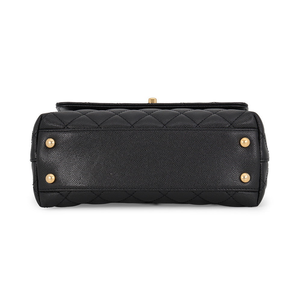 CHANEL Coco Handle XS in Black Caviar Leather with Gold-Tone Hardware