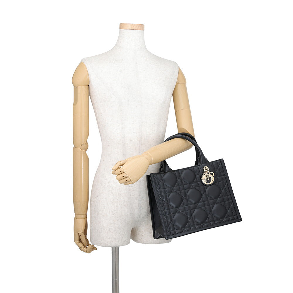 Dior Book Tote Small – Black Macrocannage Calfskin