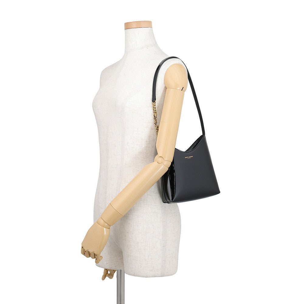 Saint Laurent Rendez-Vous Mini Hobo Bag – Black Patent Leather