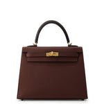 Hermès Kelly Sellier Tri-Color Terre / Ébène / Craie Epsom Gold Hardware – G Stamp (2026 / Store Fresh)