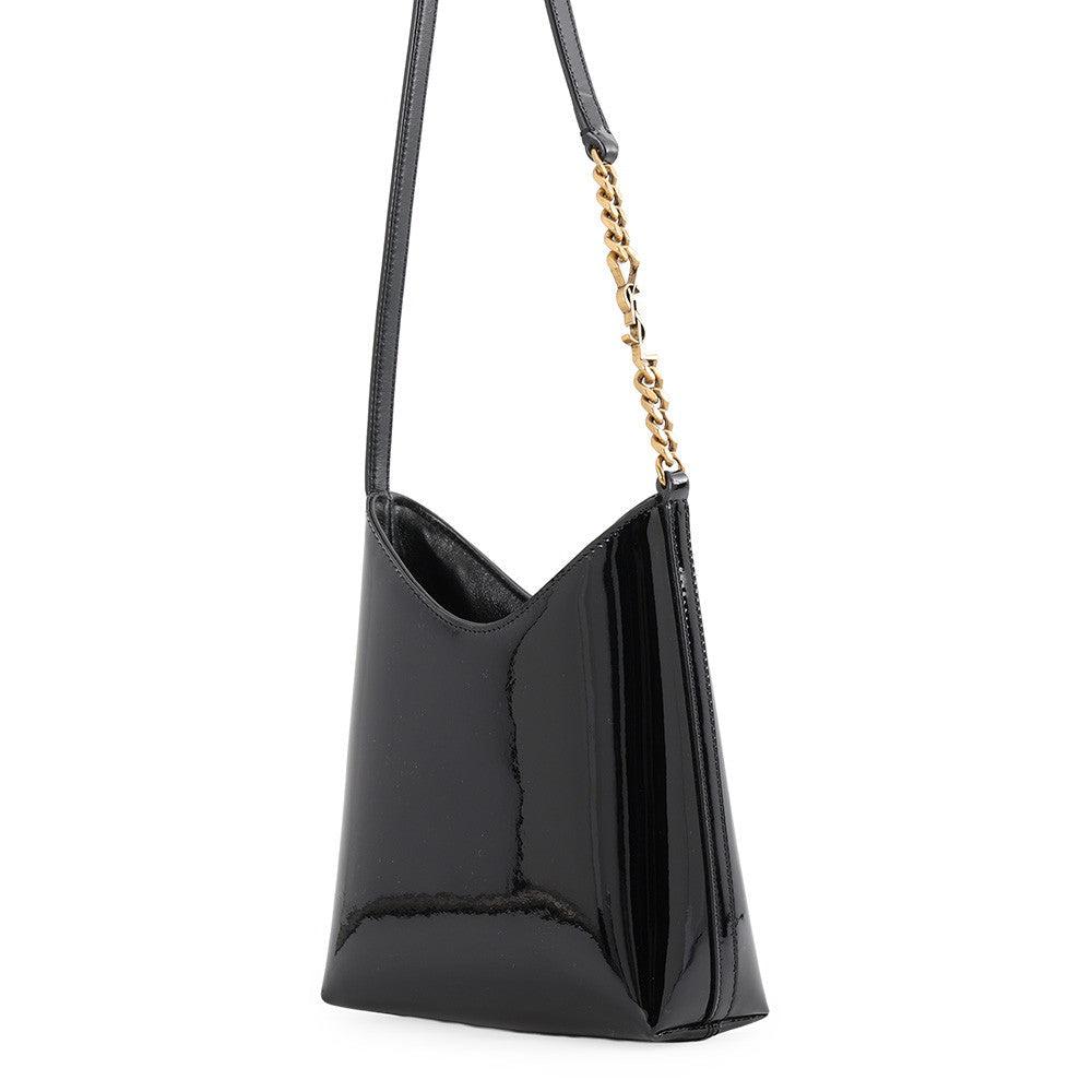Saint Laurent Rendez-Vous Mini Hobo Bag – Black Patent Leather
