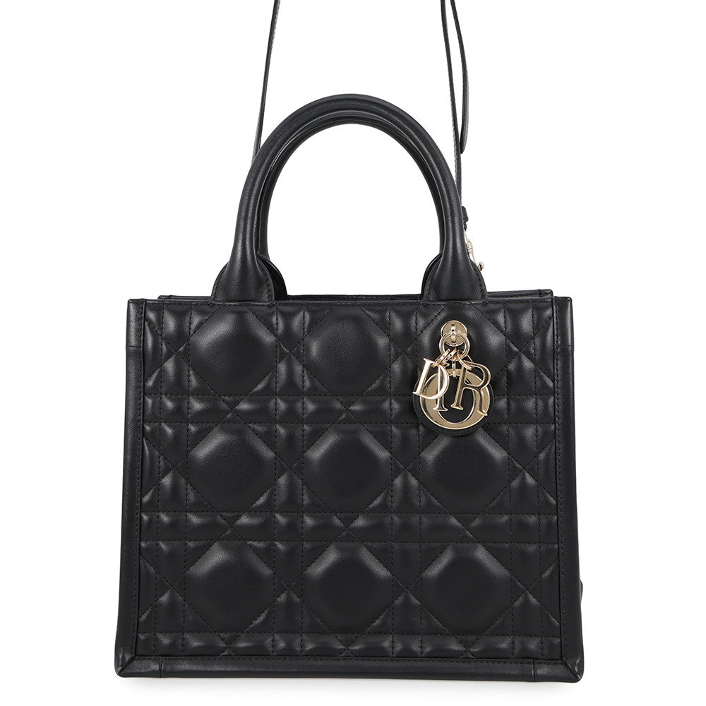 Dior Book Tote Small – Black Macrocannage Calfskin