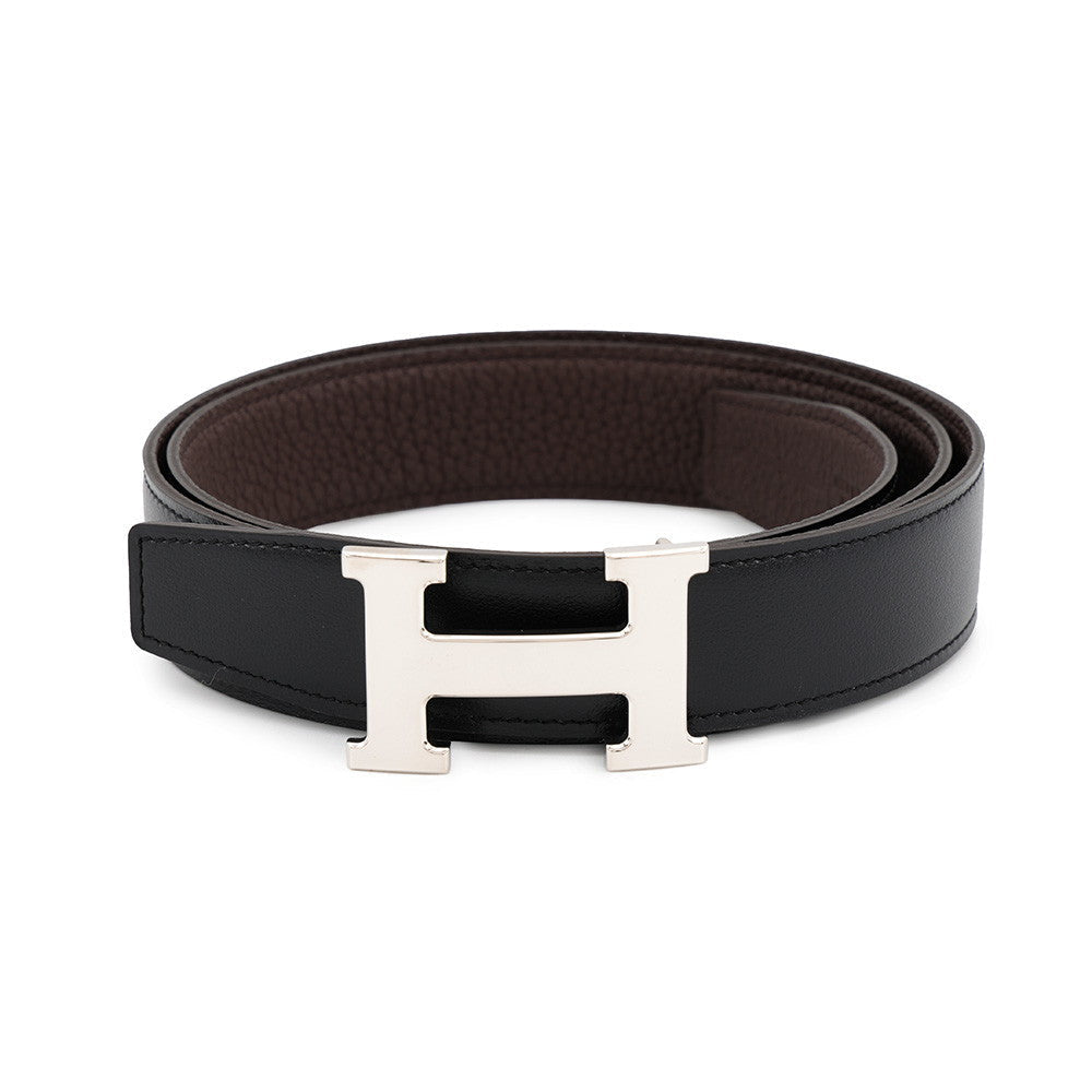 Hermès Constance H Belt Black & Chocolat Leather – Size 95
