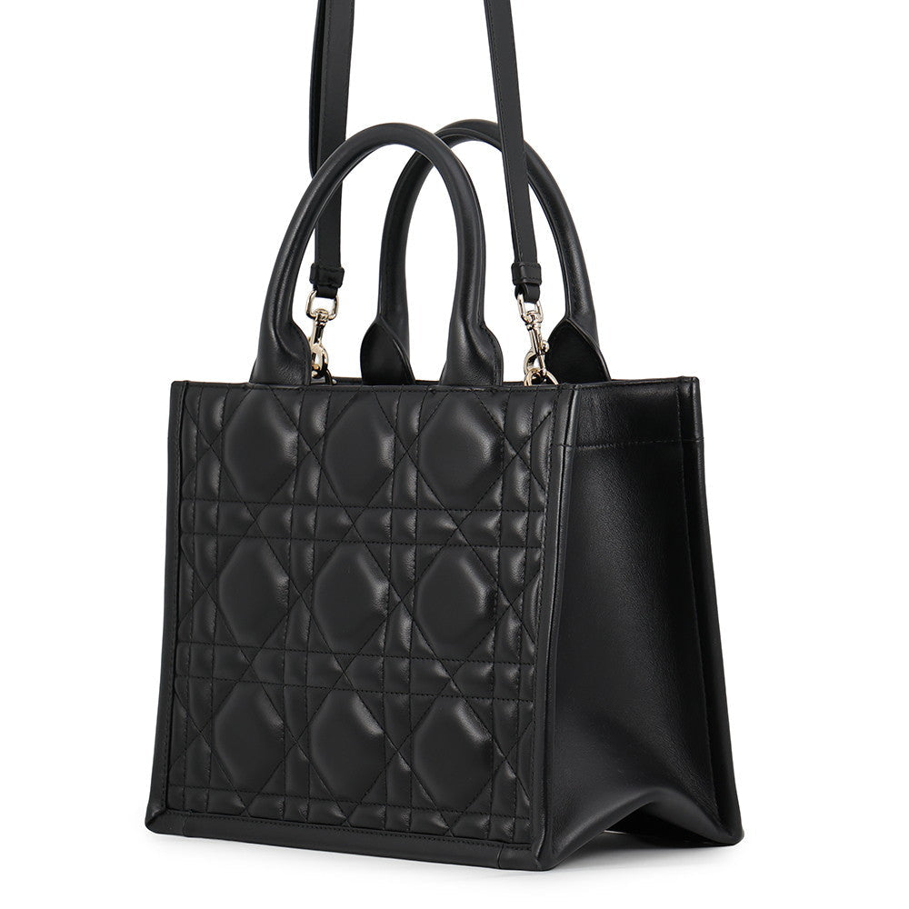 Dior Book Tote Small – Black Macrocannage Calfskin