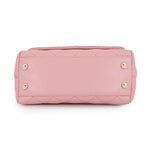 CHANEL Coco Handle Mini in Pink Caviar Leather with Gold-Tone Hardware Bottom view showing button studs 