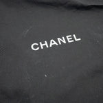 Close up of CHANEL Black dustbag with Brand name on it 