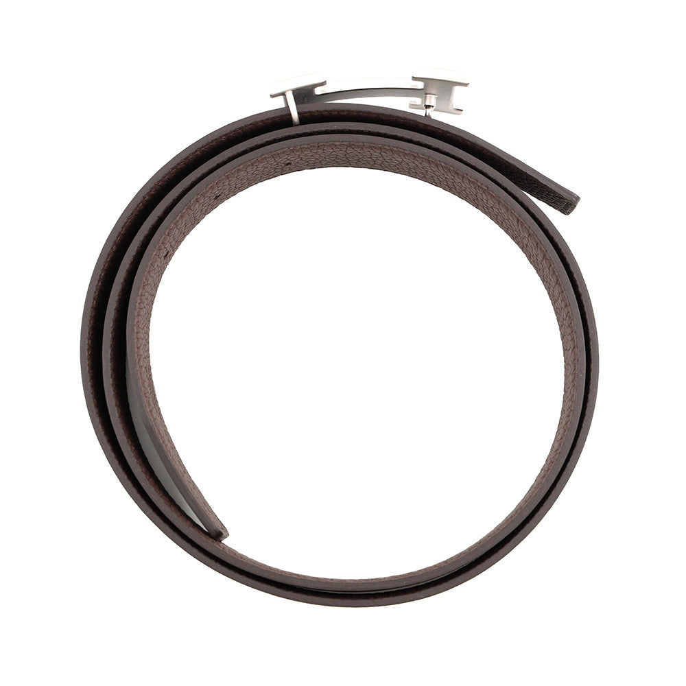 Hermès Constance H Belt Black & Chocolat Leather – Size 95