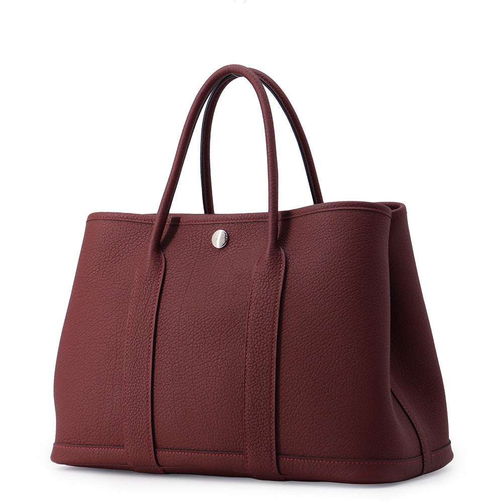 Hermès Garden Party 30 TPM Rouge H Negonda Leather Tote Bag Back view 