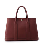 Hermès Garden Party 30 TPM Rouge H Negonda Leather Tote Bag Front view
