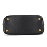 Prada Saffiano Leather Galleria Tote in Black Bottom view — Pre-Owned Designer Handbag