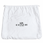 Original white Coach drawstring dust bag with black logo print