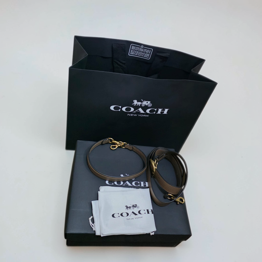 COACH Tabby 26 Dark Stone complete set with box, dustbag, and interchangeable straps