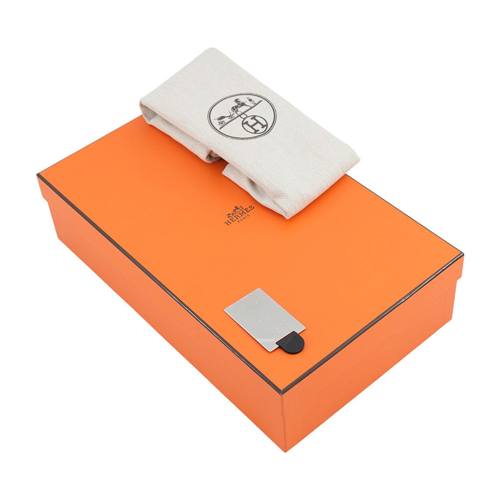 Original Hermès signature orange presentation box, dust bag, and felt cover for Constance 18.