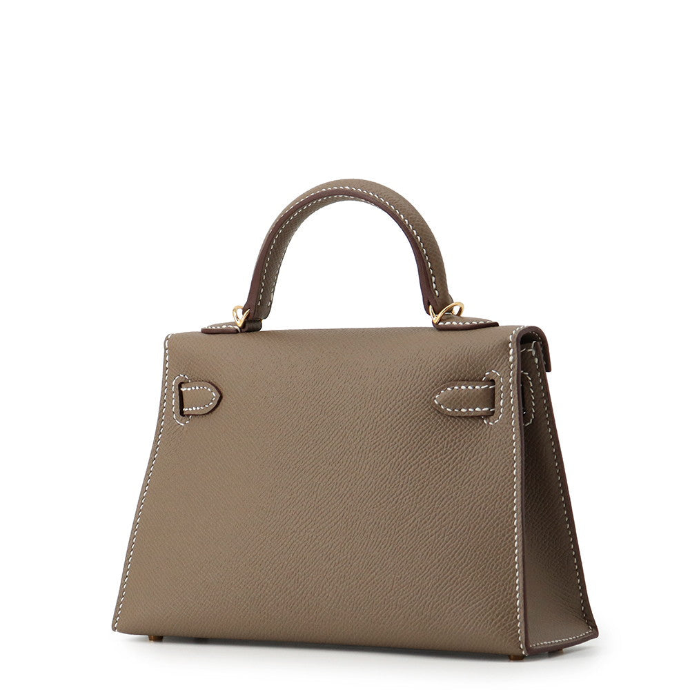 Hermès Mini Kelly 20 Étouppe Epsom leather side profile angle view⁠
