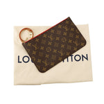 Louis Vuitton Neverfull MM matching Monogram removable zipped pouch resting on original dustbag